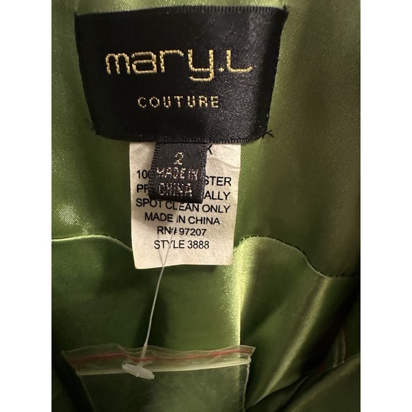 Mary.LCouture Silk Maxi Halter Beaded Dress Sz2 Prom Wedding Formal Opera NWT - Picture 12 of 13